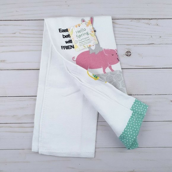 Kay Dee Kitchen Towel Easter Animal Friends Dual Purpose - Picture 2 of 3